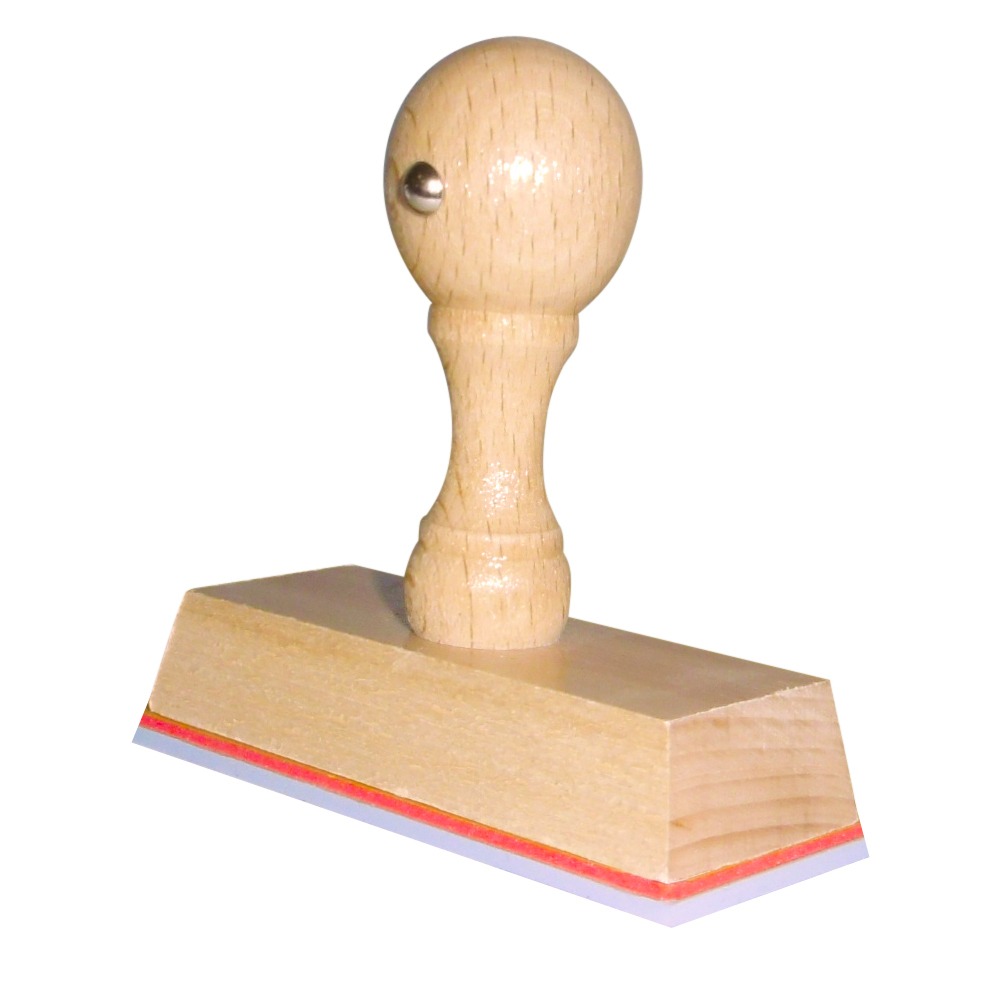 Houten Handstempel 70x30 mm